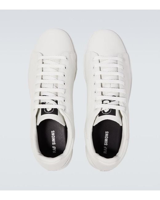 Raf Simons White Orion Leather Sneakers for men