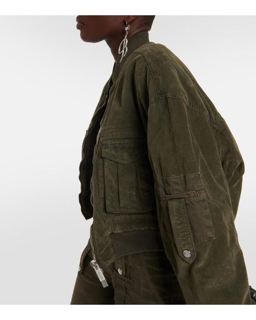 Blumarine Green Velvet Bomber Jacket
