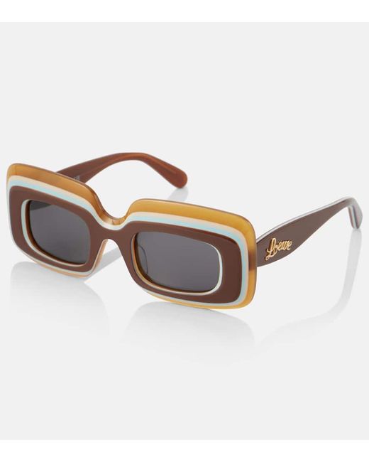 Loewe Brown Paula's Ibiza Square Sunglasses