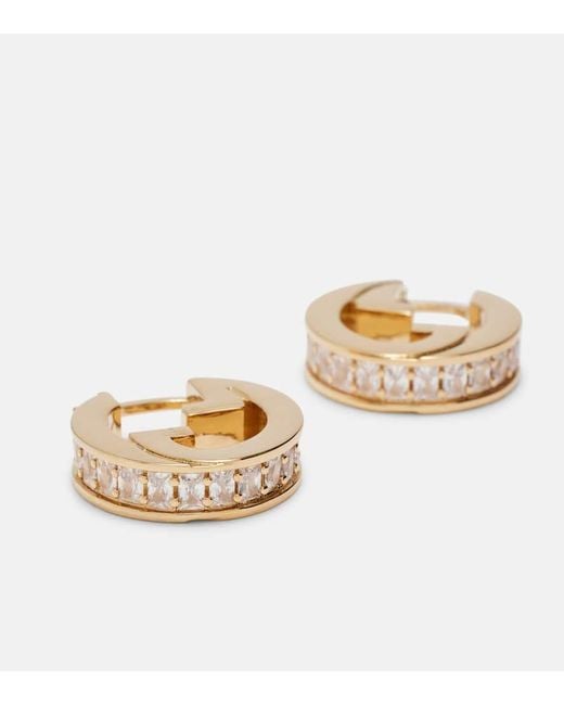 Gucci Metallic Ohrringe Blondie Mini Mit Kristallen