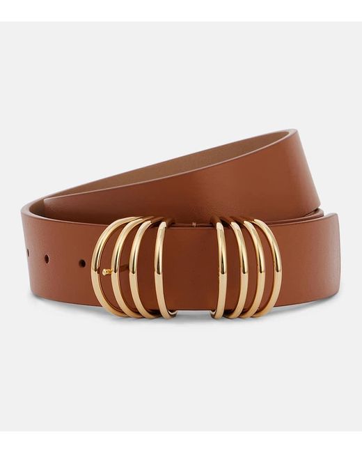 Tod's Brown Embellished Leather Belt