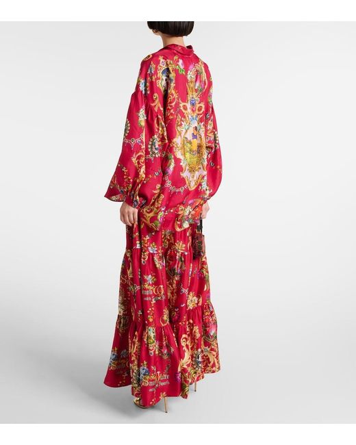 Camilla Red Printed Silk Shirt