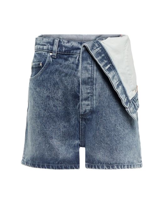 Shorts di jeans a vita altaY. Project in Denim di colore Blu | Lyst