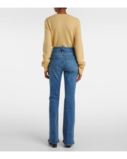 Veronica Beard Blue Beverly High-Rise Flared Jeans