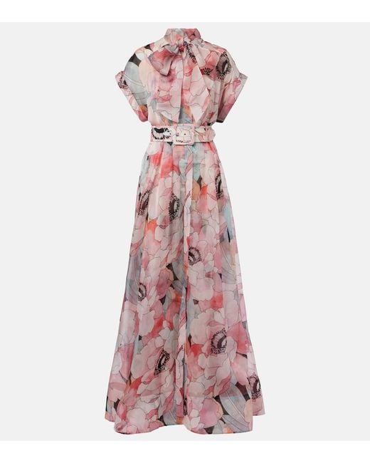 Rebecca Vallance Pink Bridal Bouquet Floral Silk Organza Gown