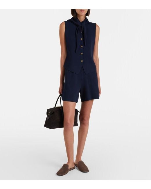 Chaleco De Crepe Max Mara de color Blue