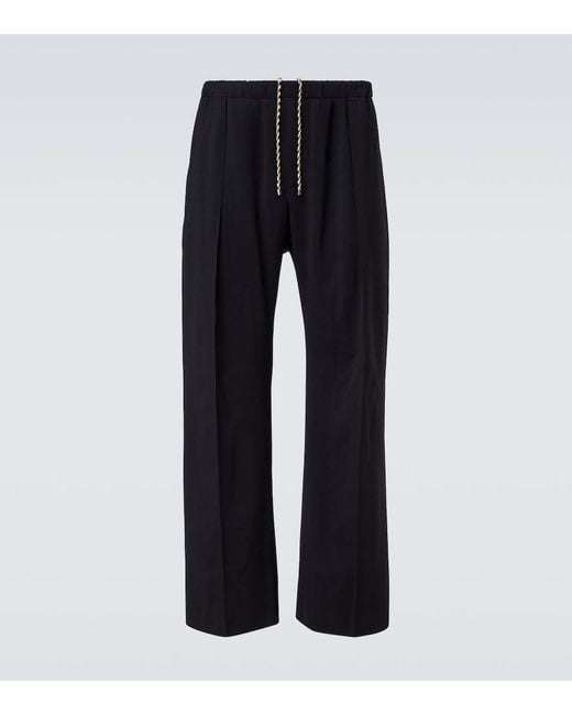 Plan C Blue High-Rise Wide-Leg Pants for men