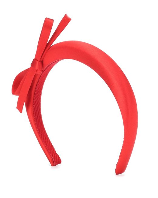 Prada Satin Headband in Red | Lyst