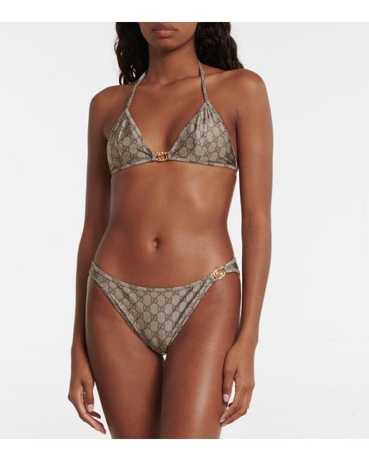 Gucci Multicolor GG Halterneck Bikini