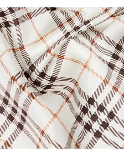 Burberry Natural Check Silk Twill Scarf
