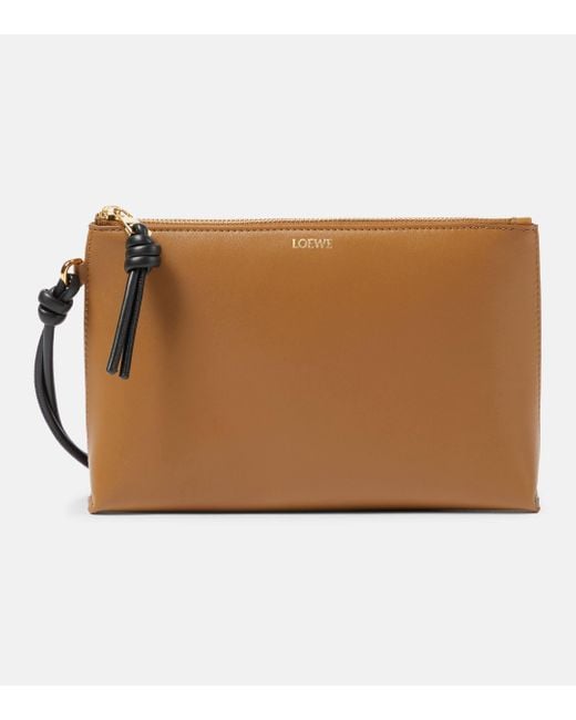 Loewe Brown Knot Leather Pouch