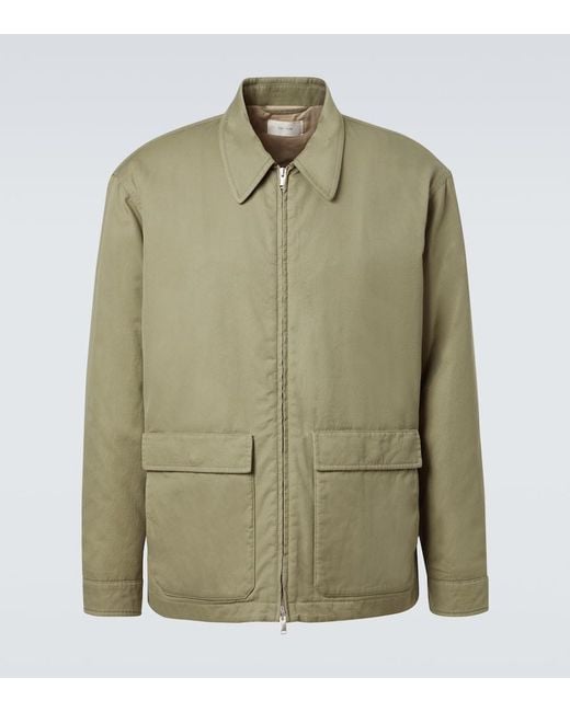 The Row Green Justo Gabardine Down Field Jacket for men