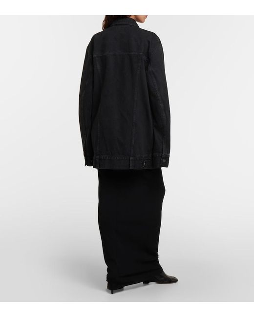 Khaite Black Cotton Denim Jacket