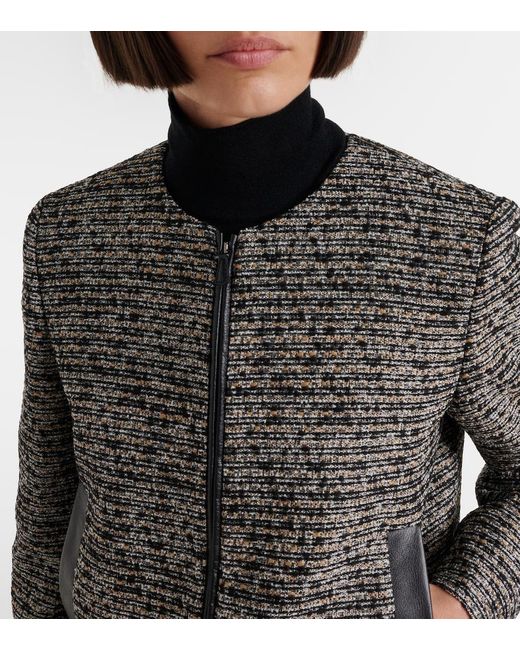Max Mara Black Volume Tweed Jacket