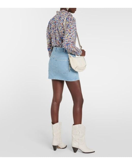 Isabel Marant Blue Vesna Denim Miniskirt