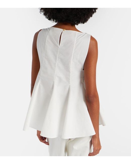 Khaite White Marita Cotton Top