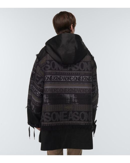 Sacai Black X Eric Haze Jacquard Jacket for men