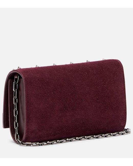 Portefeuille Paloma En Daim Christian Louboutin en coloris Red