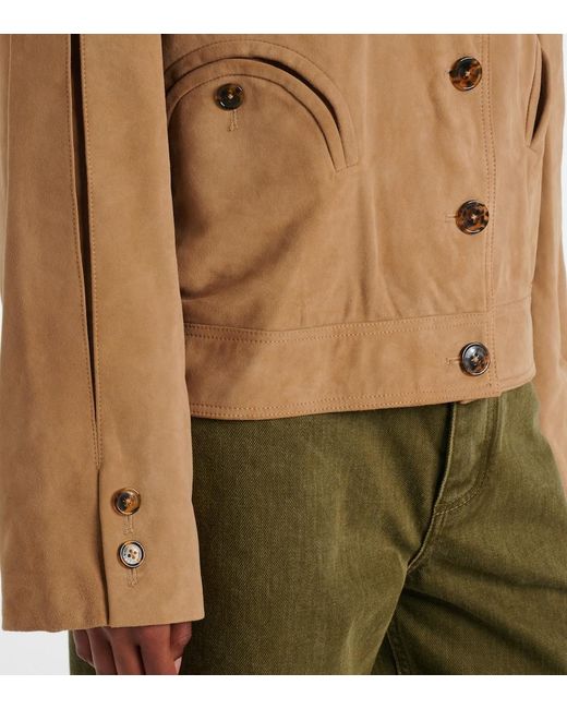 Blazé Milano Brown Jacke Kiso Aus Veloursleder