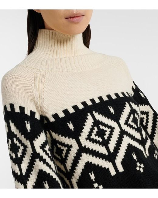 Altuzarra Black Hamilton Fair Isle Wool Turtleneck Sweater