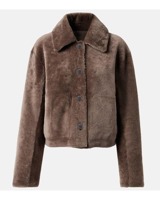 Joseph Brown Reversible Shearling And Leather Jacket