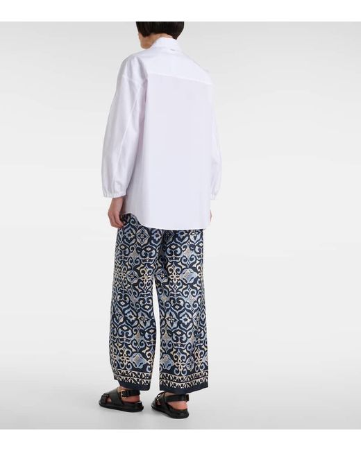 Camicia Timeo in cotone di Max Mara in White