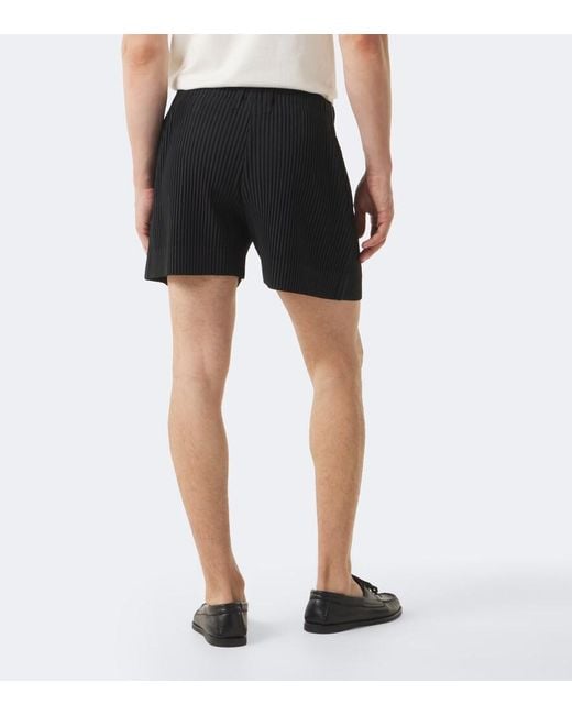 Homme Plissé Issey Miyake Black Tailored Pleats 3 Shorts for men