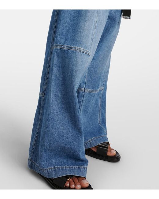 Plan C Blue High-Rise Wide-Leg Pants