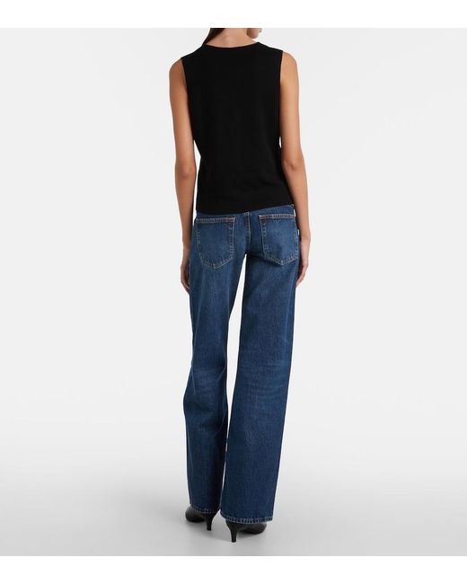 FRAME Blue X Amelia The Low-Rise Straight Jeans