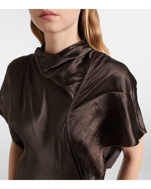 Rick Owens Black Seb Satin Gown
