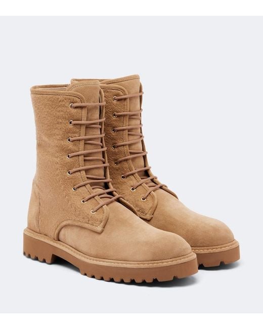 Stivaletti Combat di Max Mara in Brown