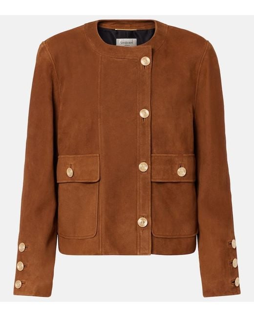 Saint Laurent Brown Suede Jacket