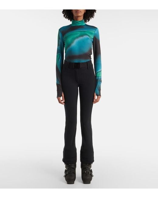 Top Da Sci Next To Skin Con Stampa di Aztech Mountain in Blue