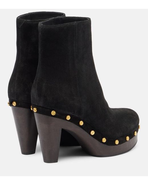 Veronica Beard Black Gavi Suede Ankle Boots