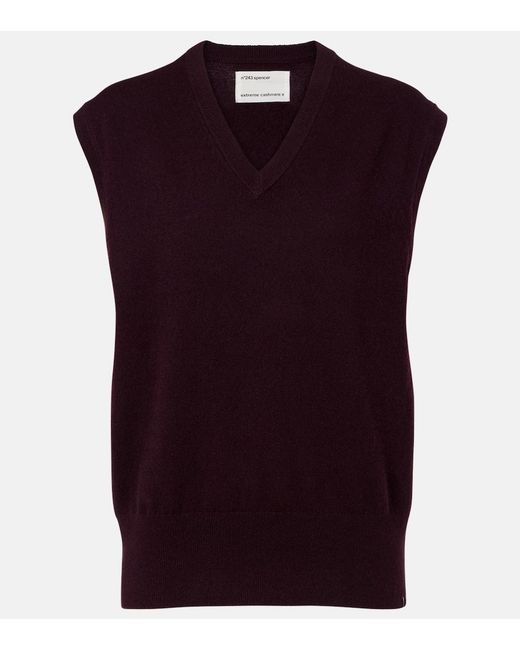 Extreme Cashmere Red N°243 Spencer Cashmere-Blend Sweater Vest