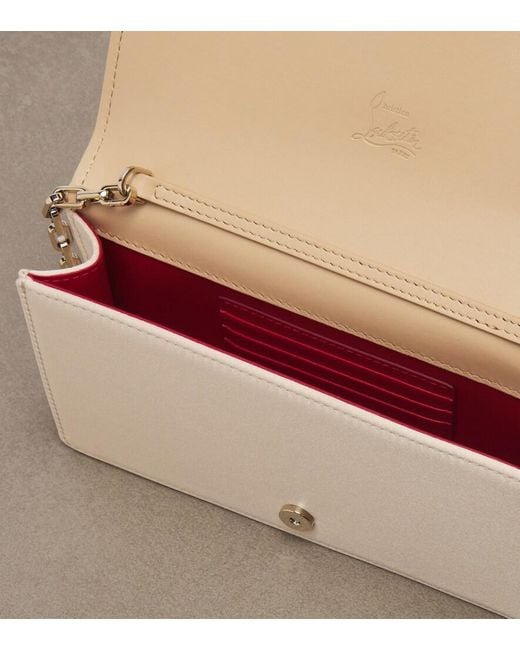 Christian Louboutin Natural Bettina Small Lace Crepe Satin Clutch