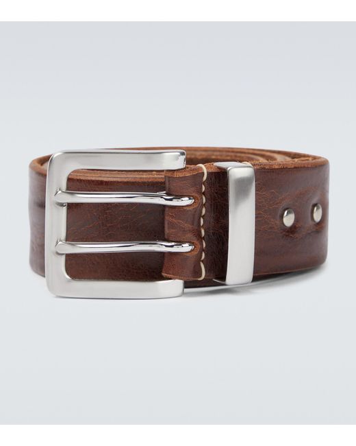 Our Legacy Double Tongue Leather Belt in Brown for Men | Lyst