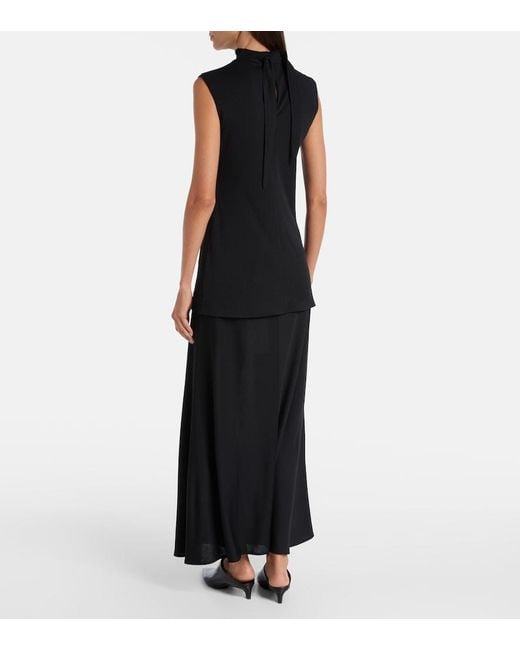 Jil Sander Black Knitted Maxi Dress