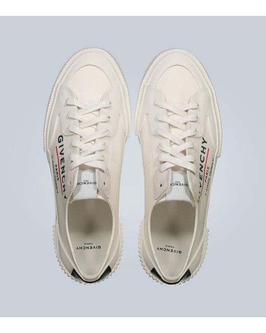 givenchy chain tennis light low sneakers in canvas