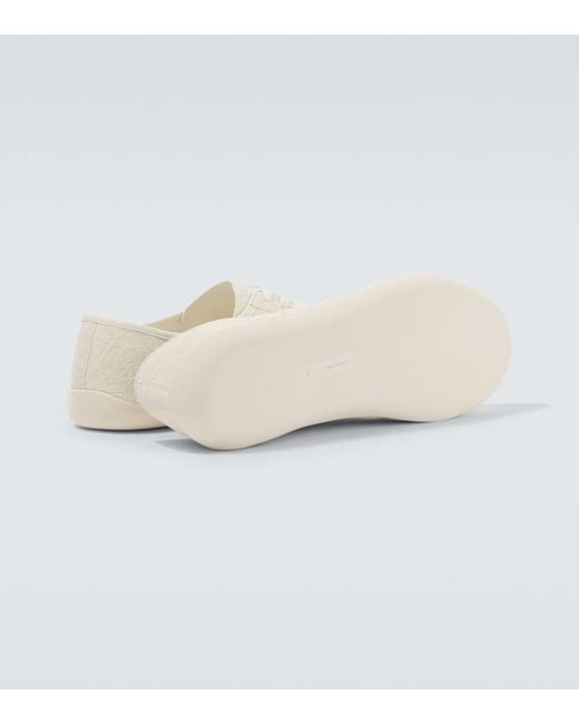 The Row White Clement Leather Sneakers for men