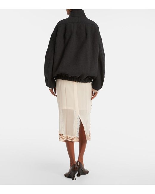Dries Van Noten Blue Balloon-Sleeve Jacket