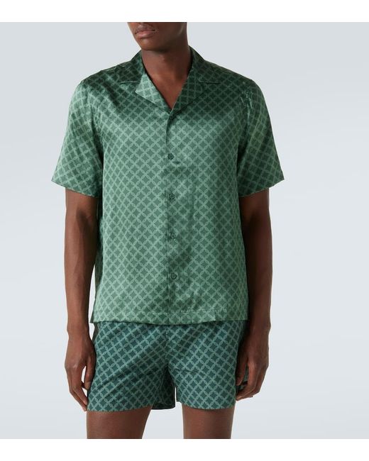 Camicia Bowling Roberto di Frescobol Carioca in Green da Uomo