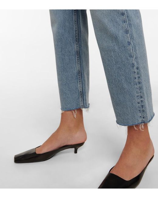Totême Blue High-Rise Straight Jeans