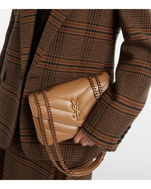 Borsa A Spalla Lou Lou Small di Saint Laurent in Brown