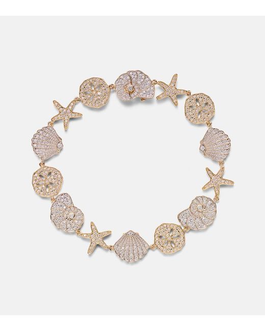 Sydney Evan Metallic Sea Life 14Kt Bracelet With Diamonds