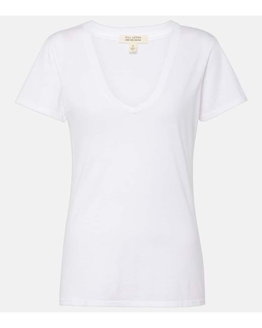 Camiseta Carol de algodon Nili Lotan de color White