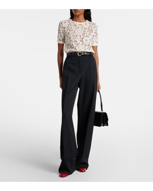Valentino White Mossi Lace Top