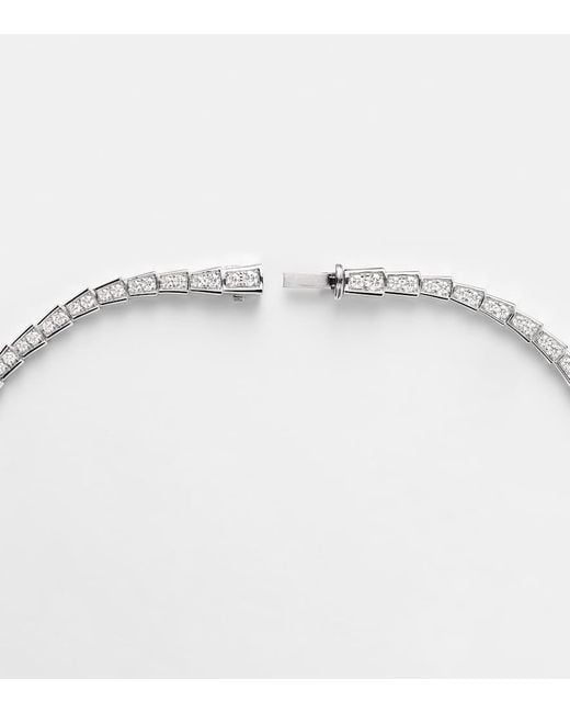 Collar Serpenti Viper De Oro Blanco De 18 Ct Con Diamantes BVLGARI de color White