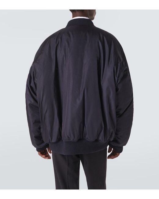 Prada Blue Re-Nylon Bomber Jacket for men