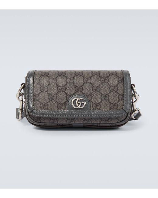 Gucci Gray Ophidia Gg Canvas Super Mini Crossbody Bag for men